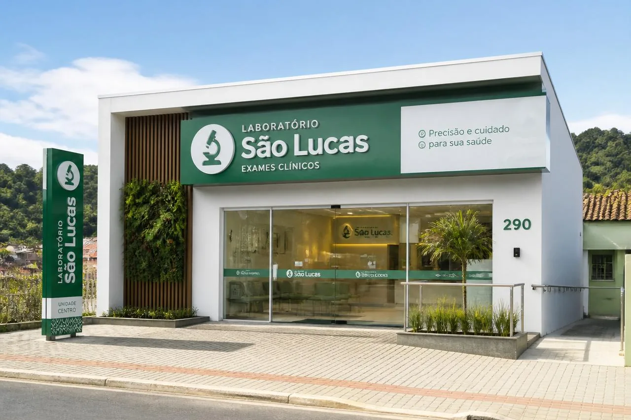 Fachada do Laboratório Santa Clara em Joaíma/MG